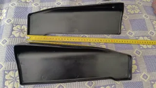 Faldones Laterales Trasero Coche Universal Negro