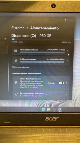 Portátil Acer Aspire i5 7ª Gen