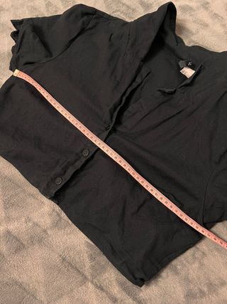 Camisa negra corta Talla M