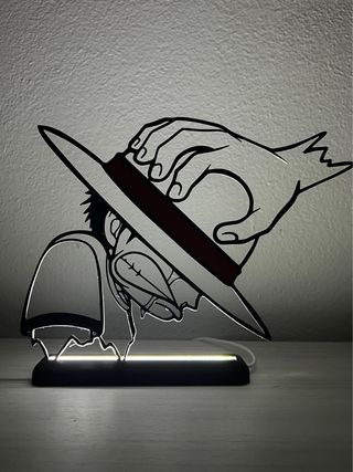Lampada LED Silhouette Luffy One Piece USB