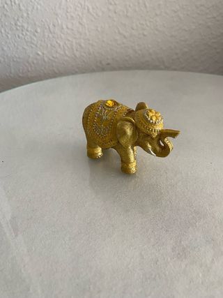 Porta incienso elefante dorado