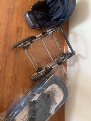 Cochecito bebé dúo capazo y silla azul