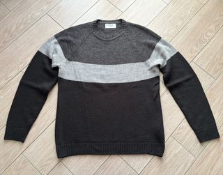 Liu Jo Uomo Maglia Maglione Nero Grigio Italy Tg L