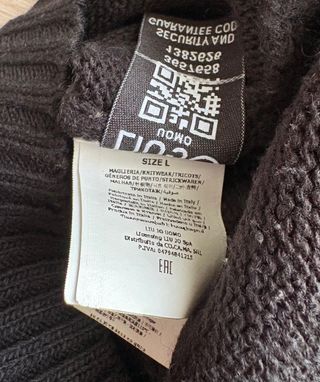 Liu Jo Uomo Maglia Maglione Nero Grigio Italy Tg L