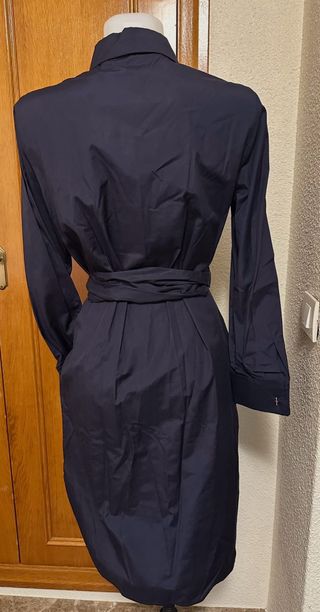 Vestido azul manga larga talla M