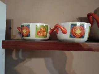 Juego de porcelana con diseño de frutas