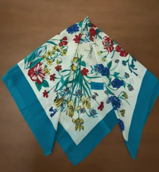 Foulard Gucci Seta Vintage Floreale Multicolore