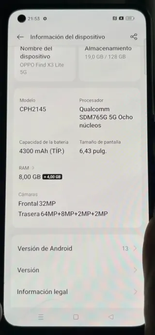 Oppo Find X3 Lite Nero