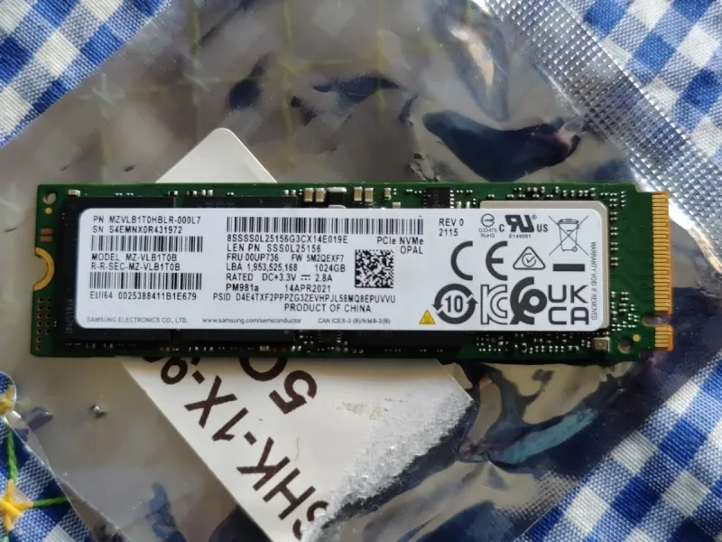 SSD Samsung PM981 1TB NVMe M.2 PCIe