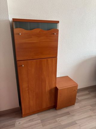 Mueble Comedor Madera y Cristal