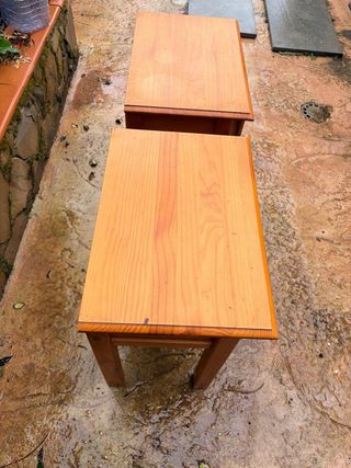 2 Mesitas de Noche Pino Macizo