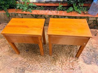 2 Mesitas de Noche Pino Macizo