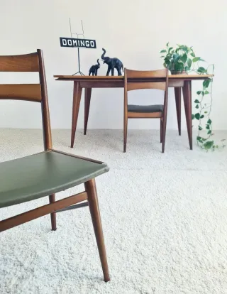 Mesa de salón extensible Mid Century. Francia 60s.