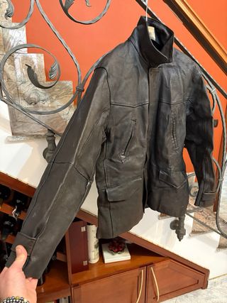 Giacca vera pelle vissuta vintage vecchia America