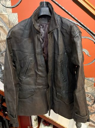 Giacca vera pelle vissuta vintage vecchia America