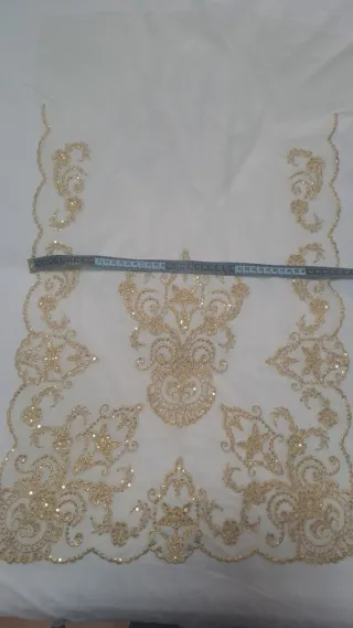 Delantal Fallera Niña Beige Dorado