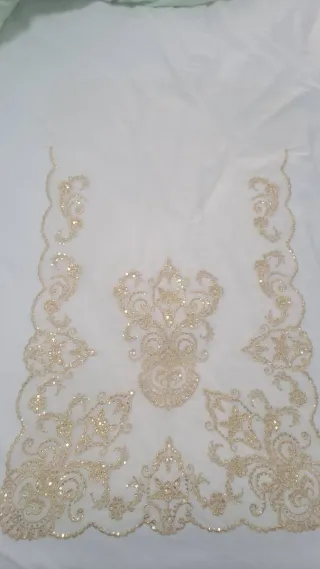 Delantal Fallera Niña Beige Dorado