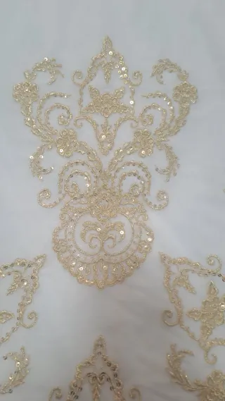 Delantal Fallera Niña Beige Dorado