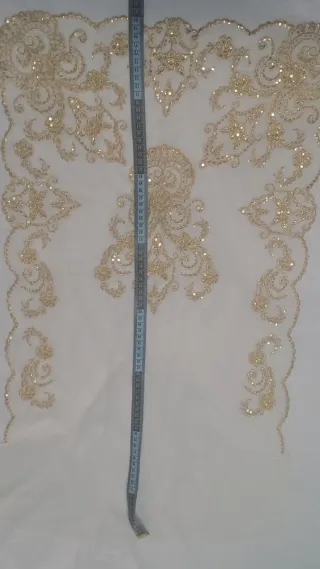 Delantal Fallera Niña Beige Dorado