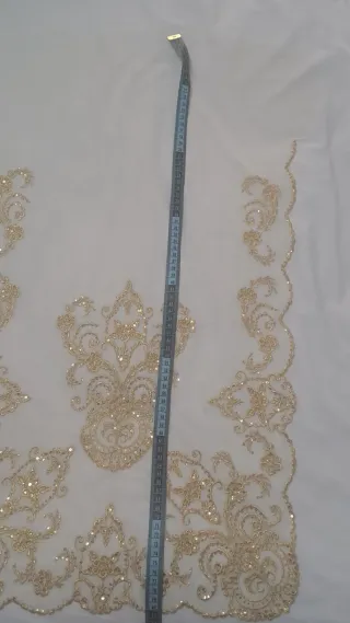 Delantal Fallera Niña Beige Dorado