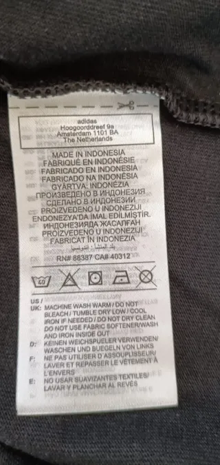 Maglia Adidas crop cotone nera XS