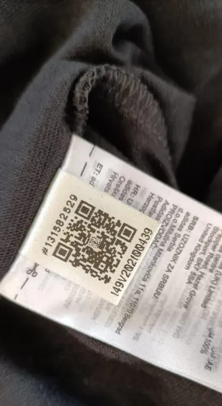 Maglia Adidas crop cotone nera XS