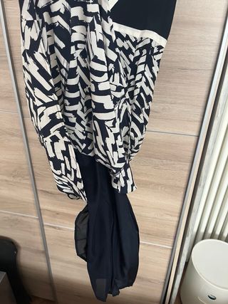 Abito Caractère Seta Nero/Bianco Taglia 44