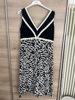 Abito Caractère Seta Nero/Bianco Taglia 44