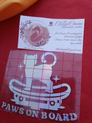 Adesivo olografico gatto