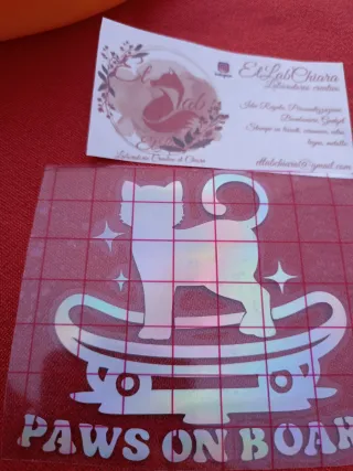Adesivo olografico gatto