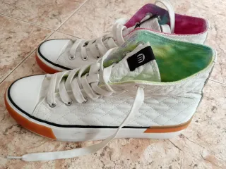 Zapatillas altas blancas multicolor