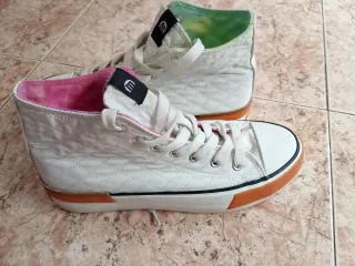Zapatillas altas blancas multicolor