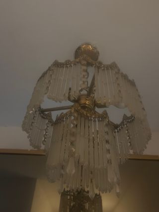 Lámparas de cristal de roca y bronce (2 unidades)