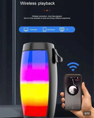 Altavoz LED portátil multicolor