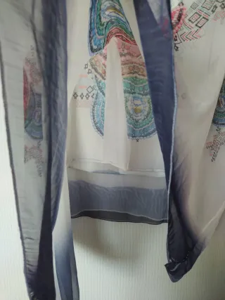 Blusa tipo caftán estampada de verano talla Única