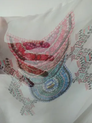 Blusa tipo caftán estampada de verano talla Única