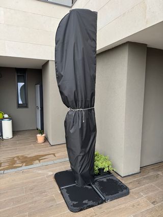 Parasol Naterial Beige Aluminio y Acero