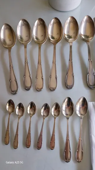 LIQUIDACIÓN CUBIERTOS ALPACA PLATEADA P 40 RIVERA