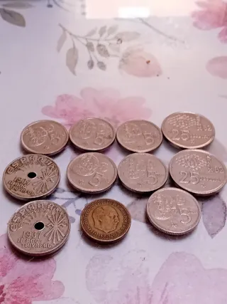 Lote monedas España 1937 y otras