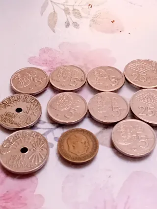 Lote monedas España 1937 y otras
