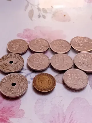 Lote monedas España 1937 y otras