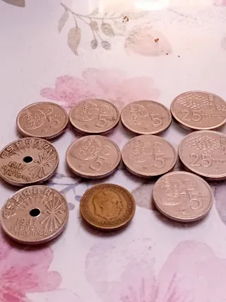 Lote monedas España 1937 y otras