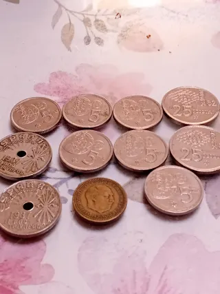 Lote monedas España 1937 y otras