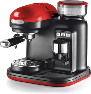 Cafetera espresso Ariete 1318 roja con molinillo