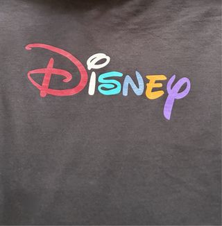 Sudadera Disney Negra Logo Multicolor