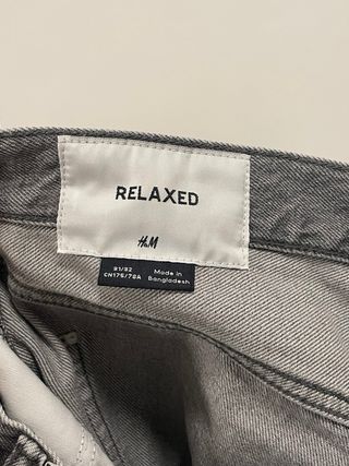 Jeans H&M Relaxed Taglia 42 Grigio