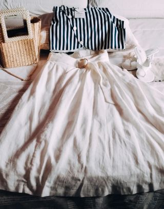 Vestido largo efecto 2 prendas