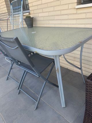 Mesa de cristal 150X79