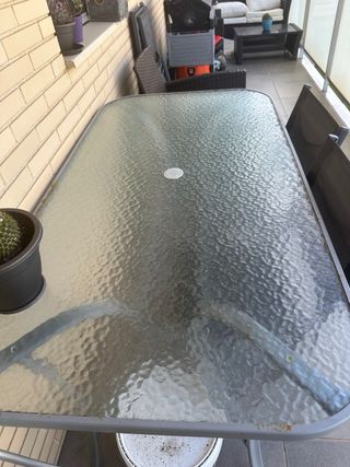 Mesa de cristal 150X79