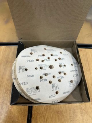 Mirka Gold Papel de lija Ø 225mm cierre adhesivo 27